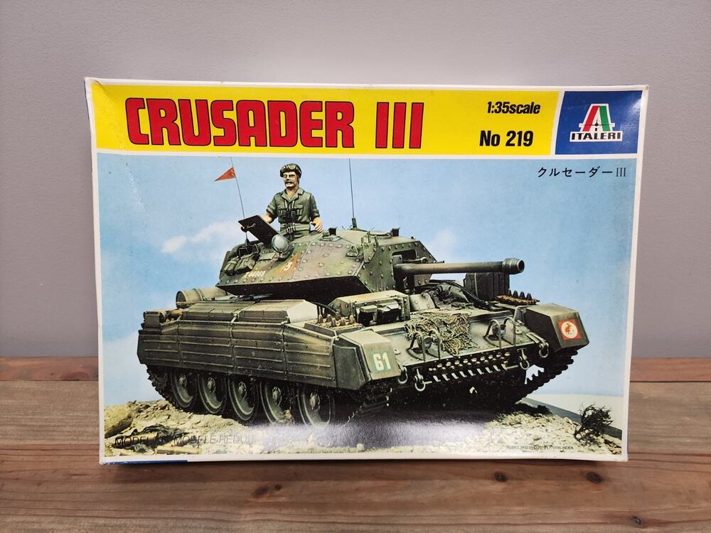 Italeri 1:35 Scale Crusader III Model Kit #219 Vintage. OPENED